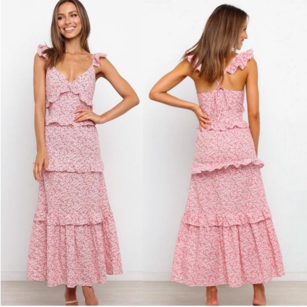 Floral Pink Maxi Dress